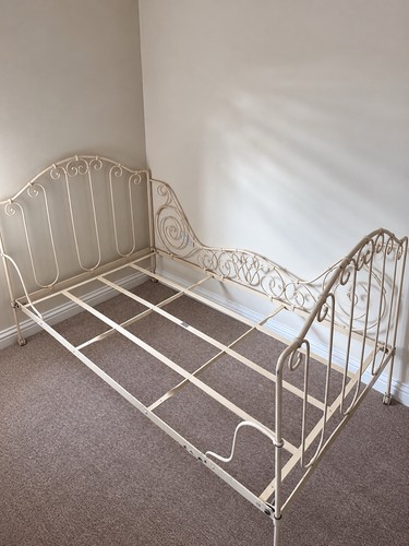 Antique large french metal bed - french,
