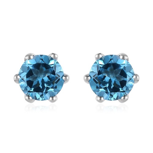 Blue topaz round solitaire - topaz,