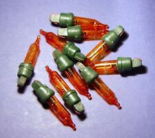 10x Vintage Amber colour 6v 0.75W (G2?) Christmas Tree/Fairy Light Bulbs/Lamps