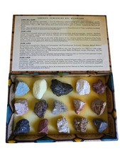 Display Box Of Rocks And Minerals From Puerto De Las Cruz