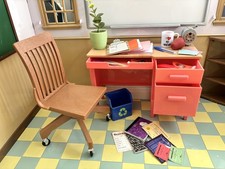 Our Generation Doll AWESOME ACADEMY Teachers Classroom Desk Chair & Accessories