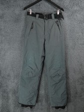 Oneill Ski Trousers Womens 30x33 Grey Blue Snow Board babes Pockets Nylon Belted