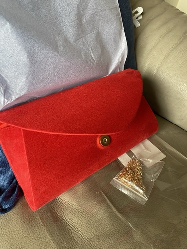 Red clutch bag - red,