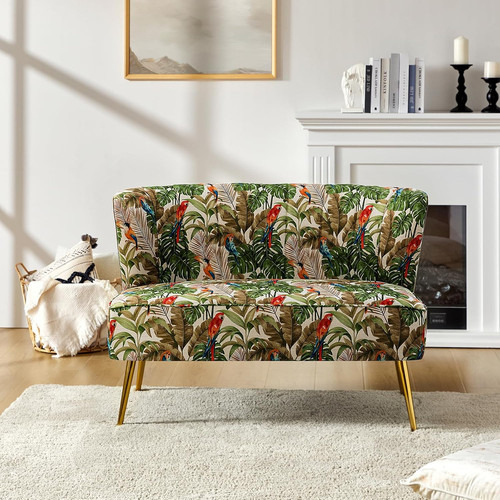 Loveseat retro floral seater - loveseat,