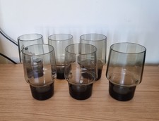 Vintage stackable drinking glasses. Set of 6