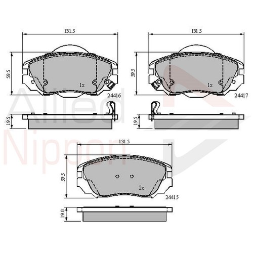 Brake pads set for saab - brake,