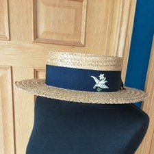 vintage Olney straw Boater Hat