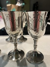 Set of six Silver Plated wine