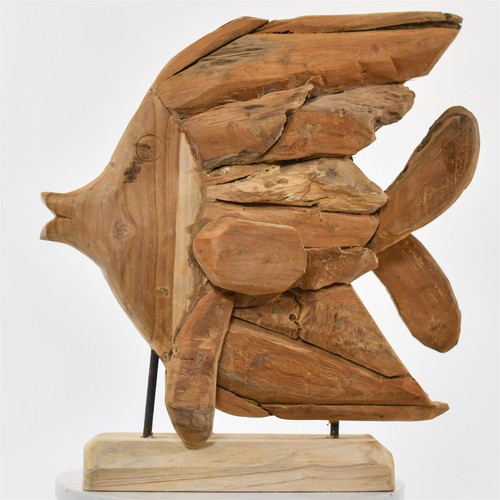Driftwood fish ornament - driftwood, /