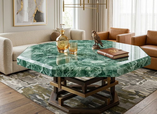Green quartz stone coffee - stone,