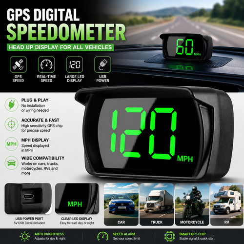 Gps digital speedometer car - gps,