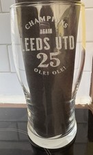 leeds united champions pint glass