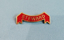 Vintage Red Steward Enamel