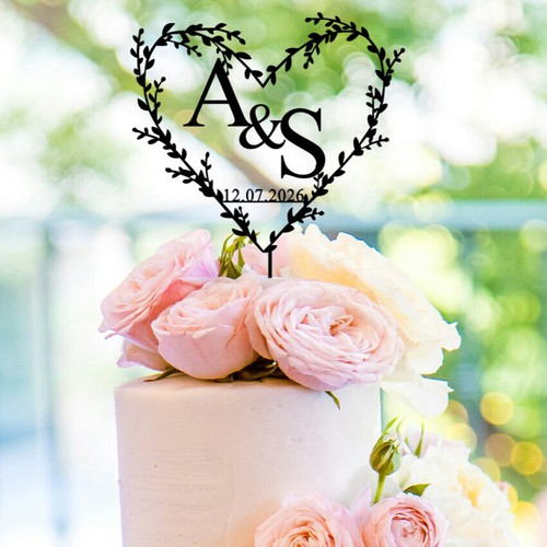 Personalised wedding day cake - day,