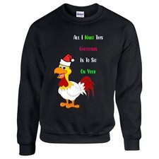Christmas Party Jumper 2023, Fun Novelty/ Rude /Cock , Ugly Christmas Jumper.