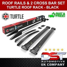 ROOF RAILS & CROSS BARS RACK SET BLACK FOR 2014-20 TRANSIT CONNECT SWB