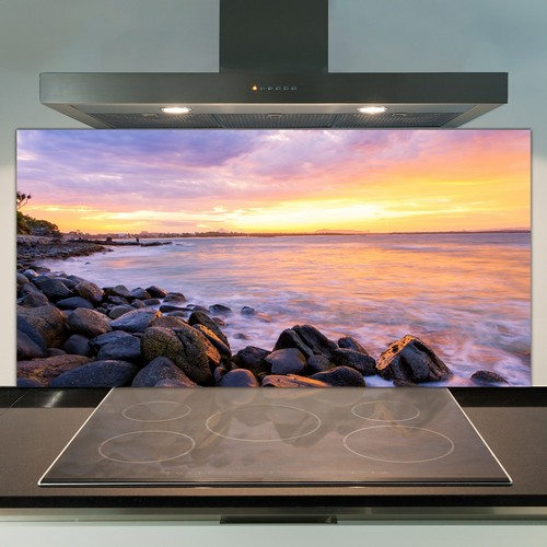 Glass kitchen splashback tile - splashback,