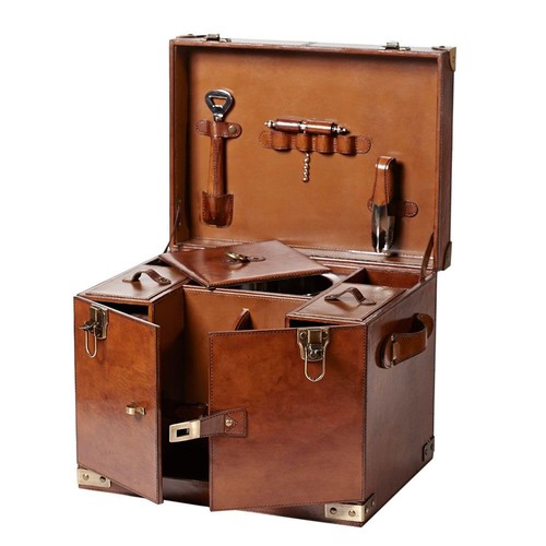 Luxury leather drinks case - luxury,