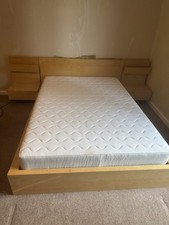 Double Bed frame and Mattress Side Draws IKEA - 3 Drawer Chest, 3 Panel Wardrobe