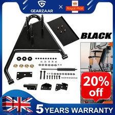 BLACK REAR TAILGATE SWING AWAY SPARE WHEEL CARRIER FOR DEFENDER 90 110 1990-2016