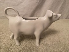 Vintage White Porcelain Cow