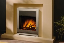 Flamerite Ennio Nitra Flame Electric Fire in Gunmetal with Cinderwood Brand New 