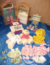 Fisher Price Briarberry Berrylouise Bear Wardrobe Sofa/Bed Clothes Oven Contents