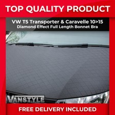 FITS VW T5 TRANSPORTER 10>15 BONNET BRA DIAMOND EFFECT PROTECTOR COVER GUARD