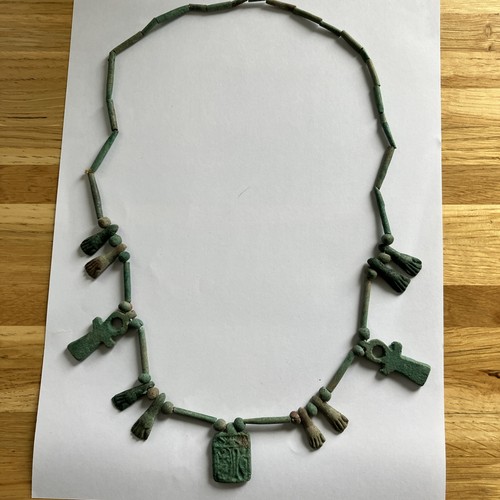Egyptian faience necklace - egyptian,