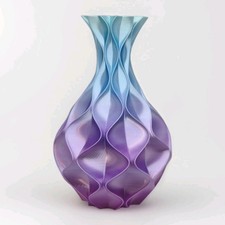 3D Printed Vase - Wave Vase Flower Vase Ornamental Vase - Dried Flower Vase UK