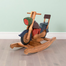 Rocking wooden motorbike - rocking,