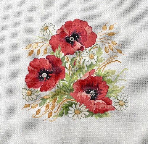Completed poppies and daisies - completed,