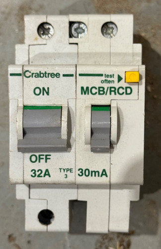 Crabtree polestar 32a rcbo - crabtree,