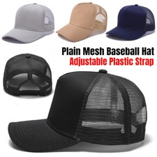 Black Blank Trucker Mesh