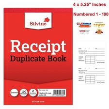Silvine Duplicate Receipt Book