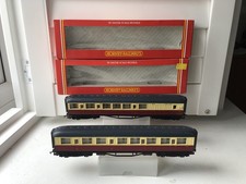 Two Hornby R.409 & R.410 BR Ex LNER Composite Coaches Model Railway OO Gauge