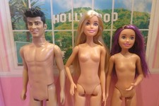 3x Bundle of nude dolls Barbie