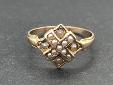 Antique 9ct gold Seed pearl