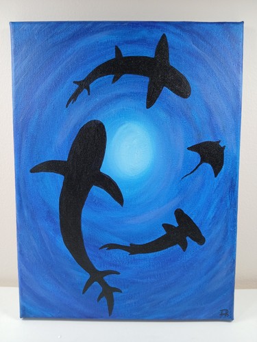 Sealife acrylic painting - sealife,