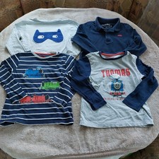 Boys 4-5 Years Long-Sleeved T-shirt Bundle x4 (M&S)