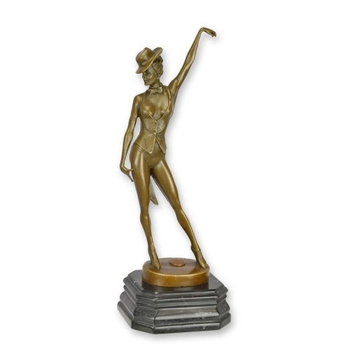 Bronze sculpture dancer revue - sculpture,