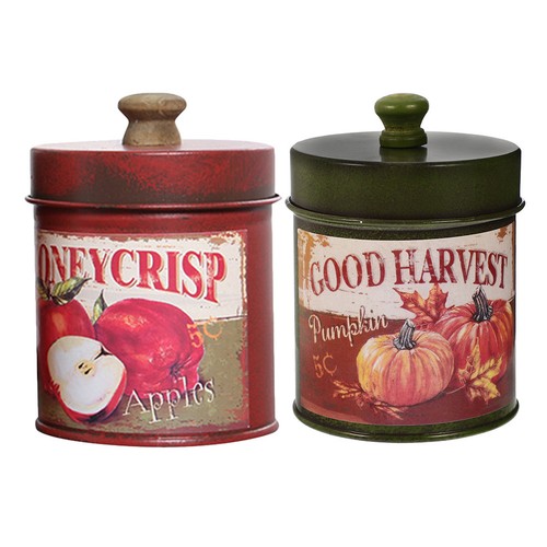 Pcs small tins with lids - 2,