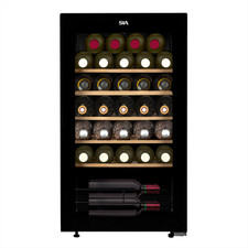 SIA HSWC90BL/G Freestanding 90L, 34 Bottle Wine Cooler Chiller in Black - GRADED