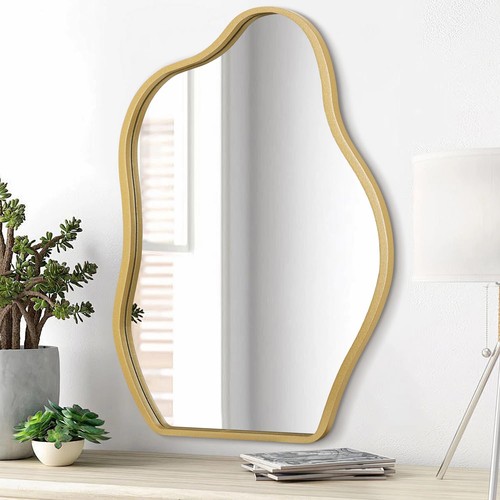 Gold irregular mirror for - mirror,