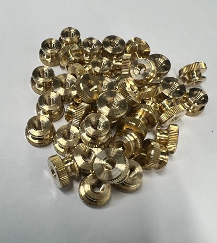 Knurled thumb nut - nut, brass