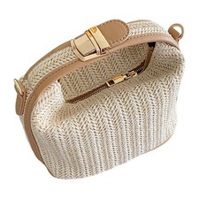 Women’s Woven Straw Shoulder Bag | Boho Summer Handbag | Casual Beach Style