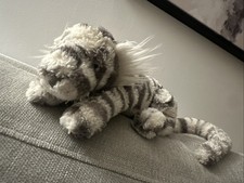 Jellycat Sasha Snow Tiger Plush Toy Soft White