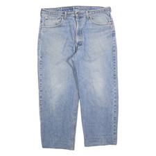 LEVI'S 555 Mens Jeans Blue Relaxed Straight Denim Medium W38 L25 Classic Style