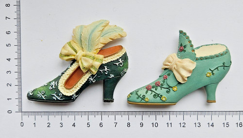 Victorian shoes fridge magnets - fridge,