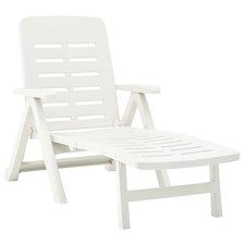White Folding Sun Lounger -